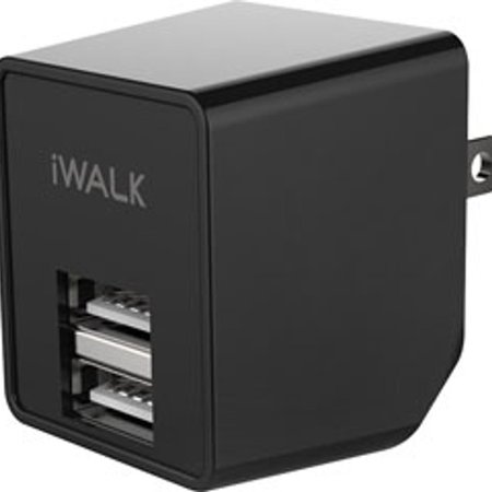 ILC Replacement For IWALK DUAL USB WALL CHARGER BLACK WW-S4UE-9